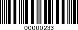 Barcode Image 00000233
