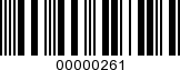 Barcode Image 00000261