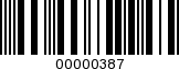 Barcode Image 00000387