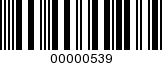 Barcode Image 00000539