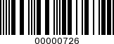 Barcode Image 00000726