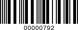 Barcode Image 00000792
