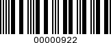 Barcode Image 00000922