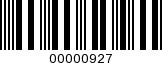Barcode Image 00000927