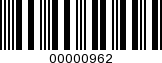Barcode Image 00000962