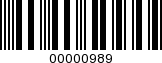 Barcode Image 00000989