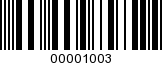Barcode Image 00001003