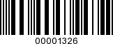 Barcode Image 00001326