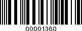 Barcode Image 00001360
