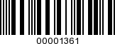 Barcode Image 00001361