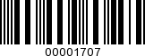 Barcode Image 00001707