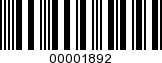 Barcode Image 00001892