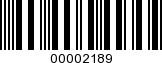Barcode Image 00002189