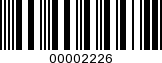 Barcode Image 00002226