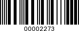 Barcode Image 00002273