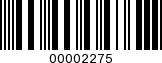 Barcode Image 00002275