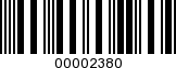 Barcode Image 00002380