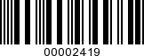 Barcode Image 00002419