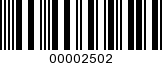 Barcode Image 00002502