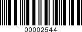 Barcode Image 00002544