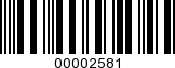 Barcode Image 00002581