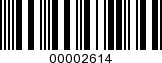 Barcode Image 00002614