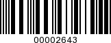 Barcode Image 00002643