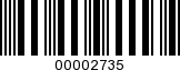 Barcode Image 00002735