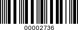 Barcode Image 00002736