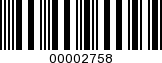Barcode Image 00002758