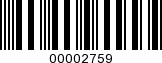 Barcode Image 00002759