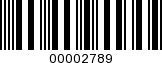 Barcode Image 00002789