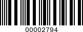 Barcode Image 00002794