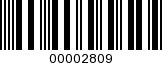 Barcode Image 00002809