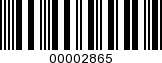 Barcode Image 00002865