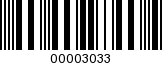 Barcode Image 00003033