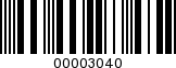 Barcode Image 00003040