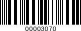 Barcode Image 00003070