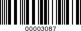 Barcode Image 00003087