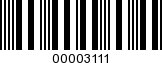 Barcode Image 00003111