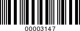 Barcode Image 00003147