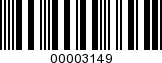 Barcode Image 00003149
