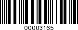 Barcode Image 00003165