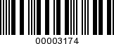 Barcode Image 00003174