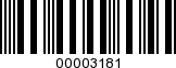 Barcode Image 00003181