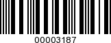 Barcode Image 00003187