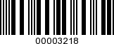 Barcode Image 00003218