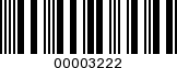Barcode Image 00003222