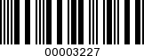 Barcode Image 00003227