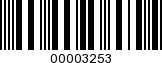 Barcode Image 00003253
